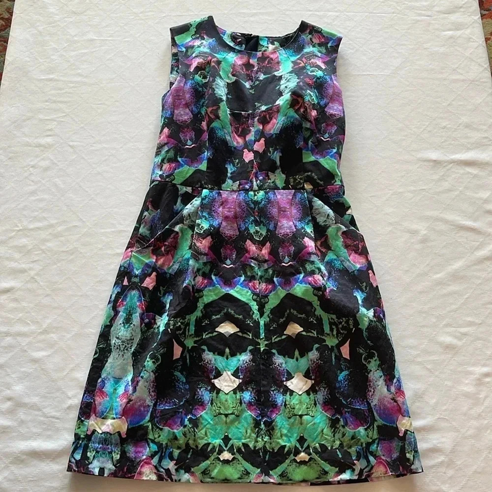 Milly Coco Orchard Printed Sheath Dress Size 4 EUC‎
